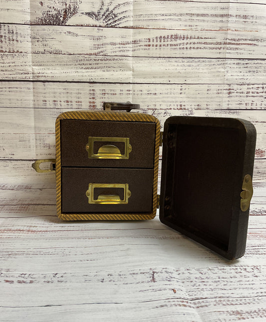 Vintage 1950's Barnett & Jaffe Baja Brown 200 Slot Photo Slide Case