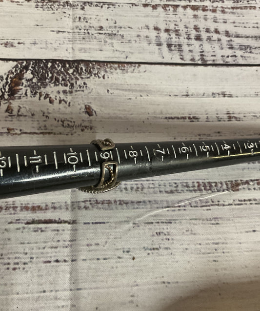 COLLEEN LOPEZ CL Sterling Silver Vintage size 9 Adjustable Ring Druzy Quartz