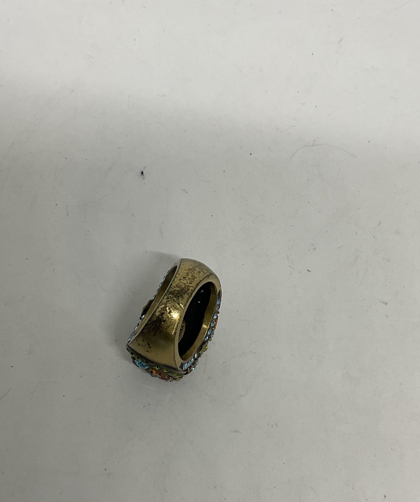 HEIDI DAUS Gold Tone Rhinestone size 10 Ring