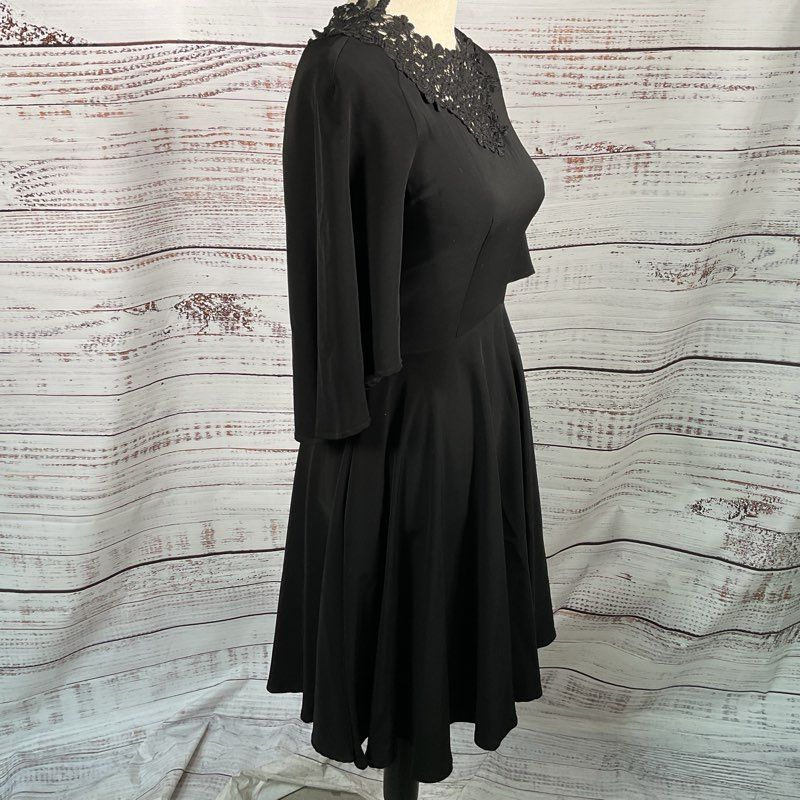 NWT ISABEL GARCIA Women's Black Flowy Sleeves Dress- SZ 0