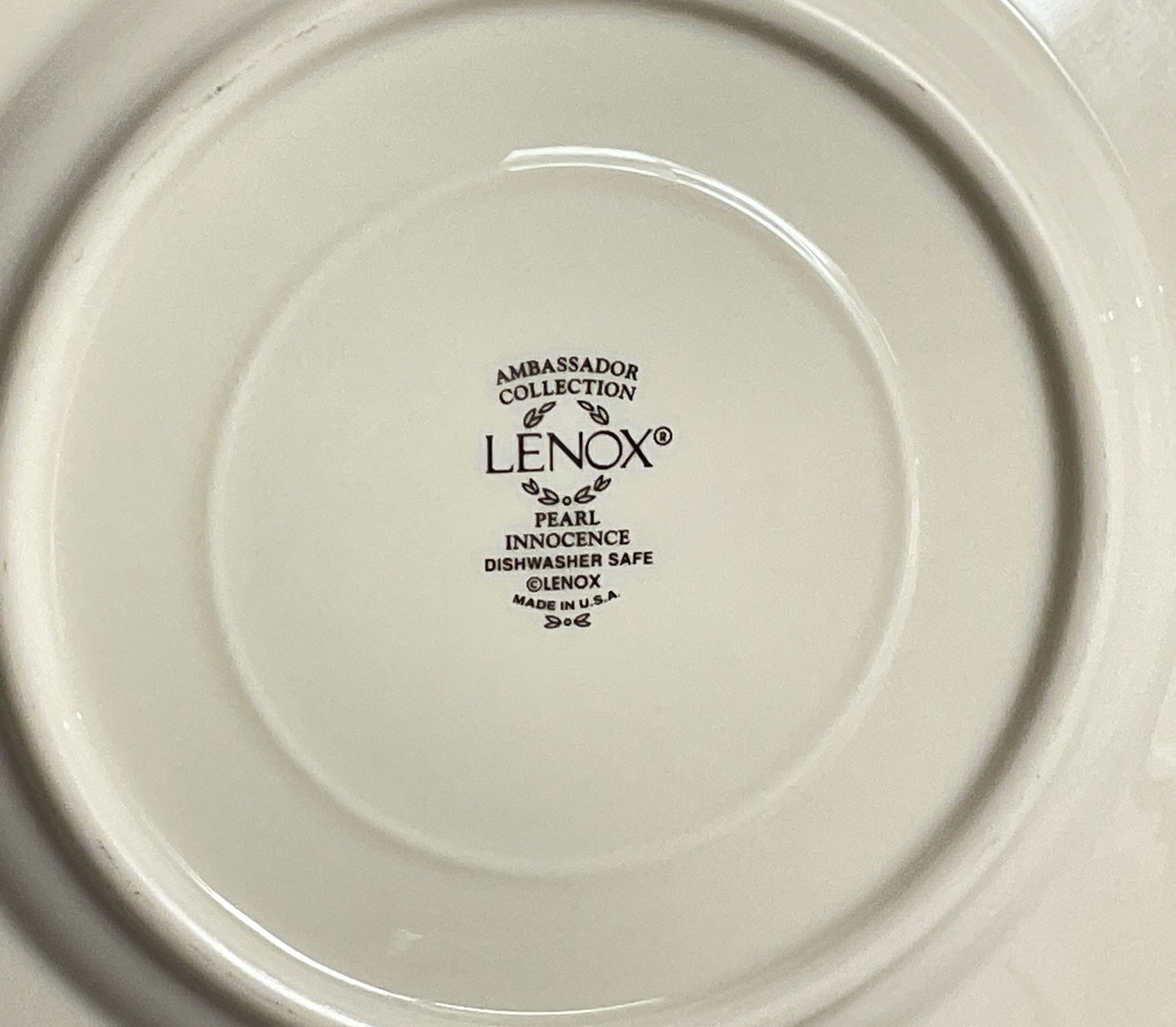 Lenox Vintage Pearl Innocence 6.25" Porcelain Set of 8 Bread Plates Cream