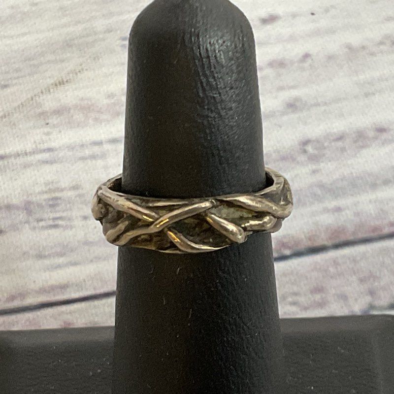 VTG. Modernist Sterling Silver SZ 4.75 Ring- 4.48g