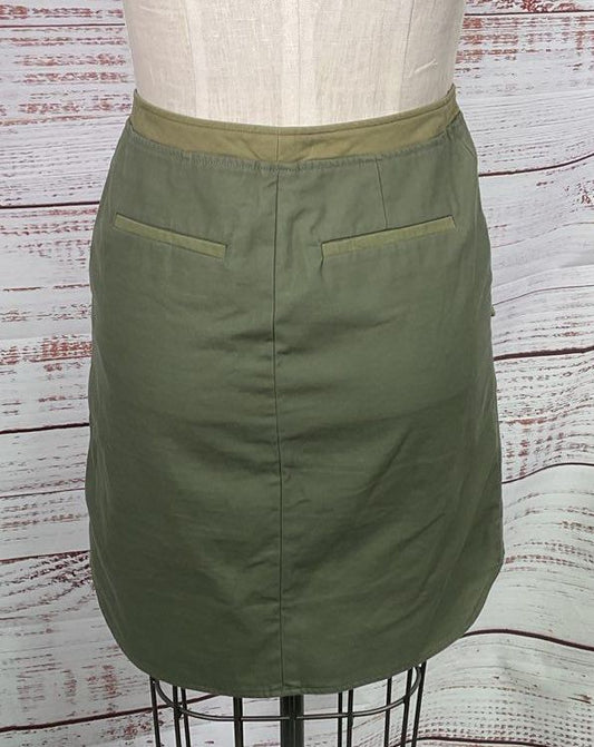 Rag & Bone Zip Front Maverick Skirt Green 2