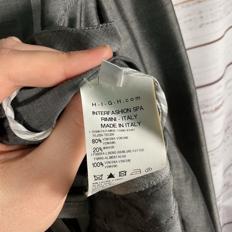 High Everyday Couture Gray Marching Band Chain Accent Tail Jacket Size in Desc.