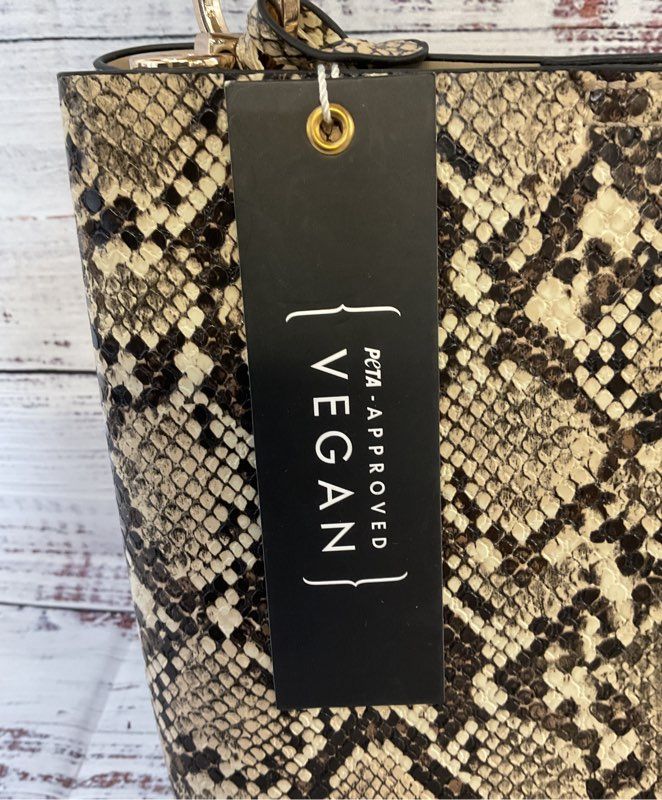 NWT Women's Isabelle Snake Print Vegan Handbag With Shoulder Crossbody Strap