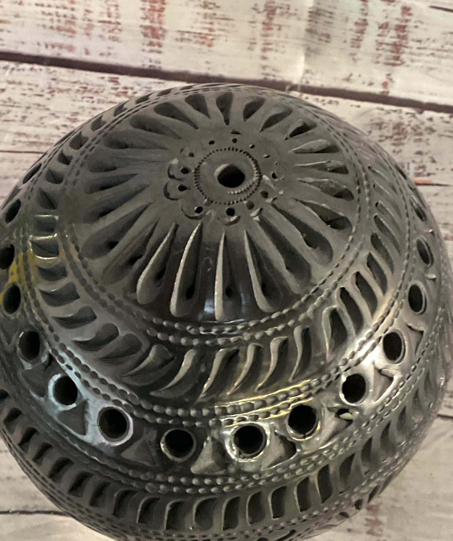 Handmade Barro Negro Rounded Bottom Vase Black