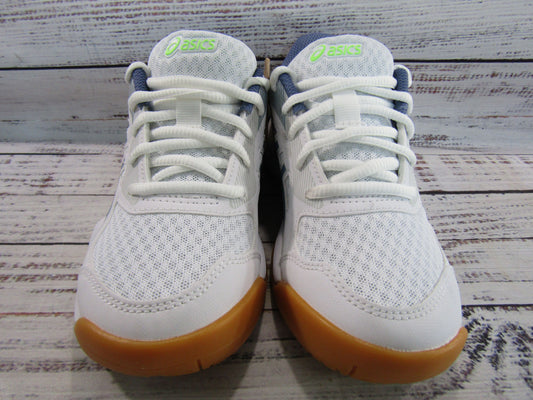 Asics Upcourt 5 Boy's White Blue Denim Low Top Sneakers Size 2 1074A039-105