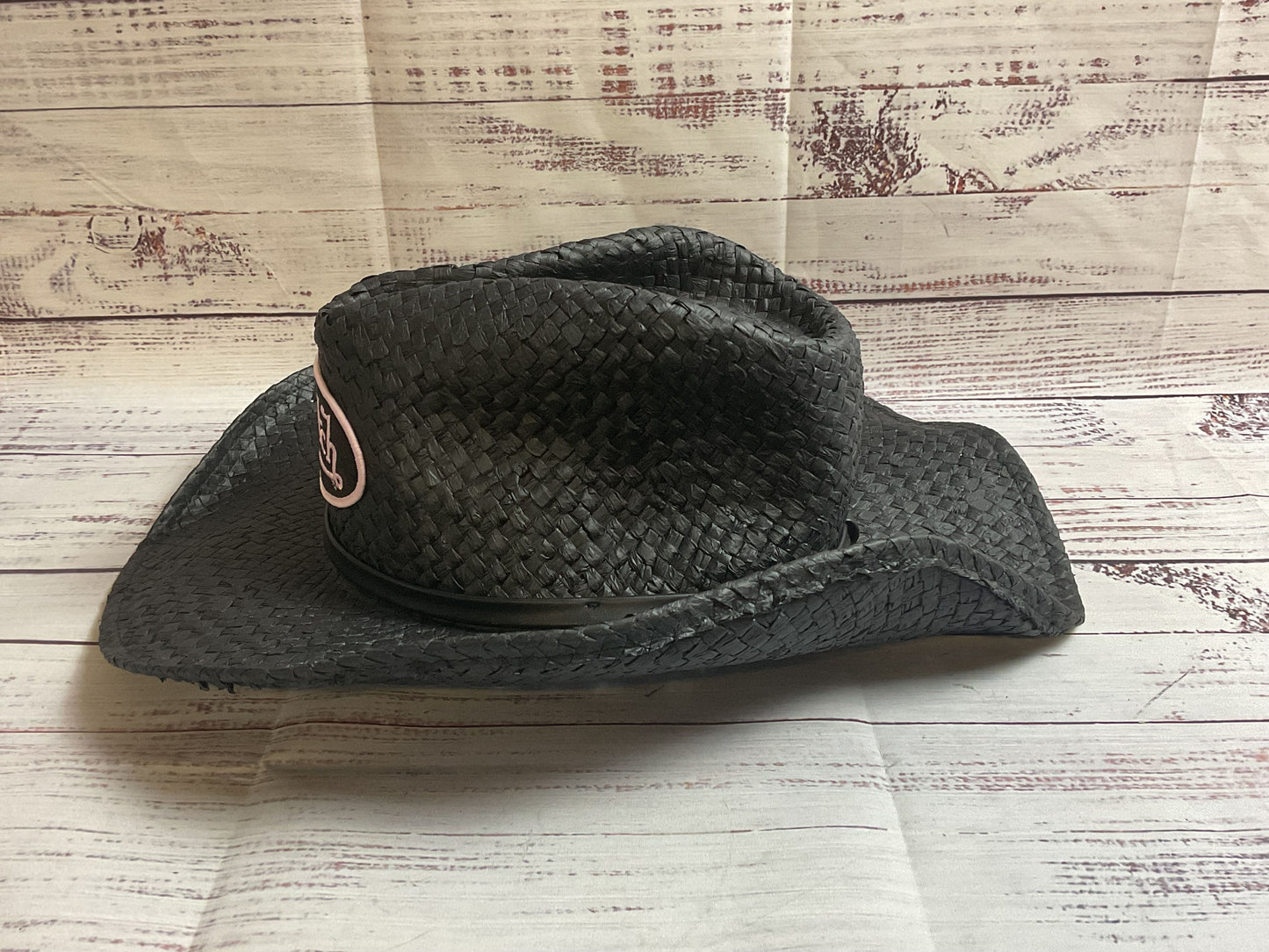 Von Dutch Black Straw Cowboy Hat - Size OS