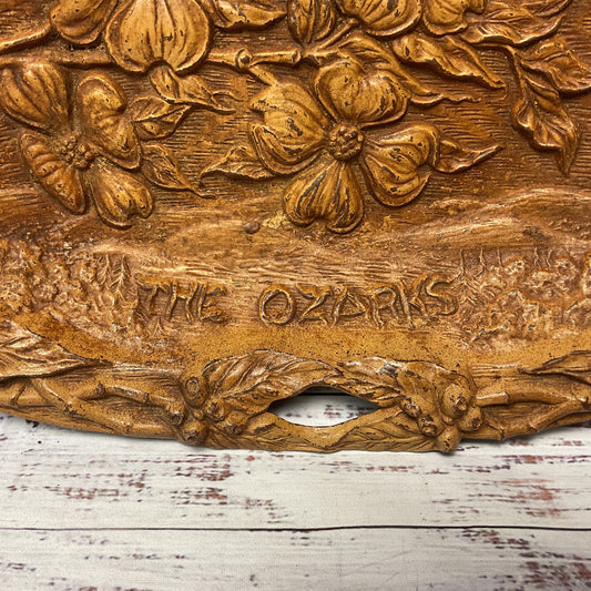 The Ozarks Wood Style Resin Mid Century Tray 12"x 9"