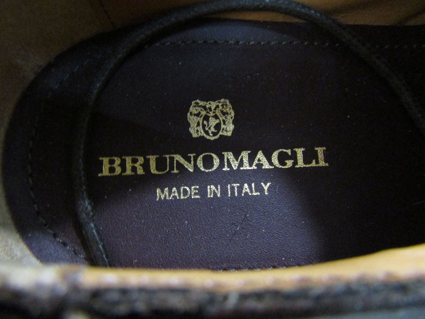 Bruno Magli Tyler Mens Brown Leather Split Toe Oxford Shoes Size 7 Made in Italy