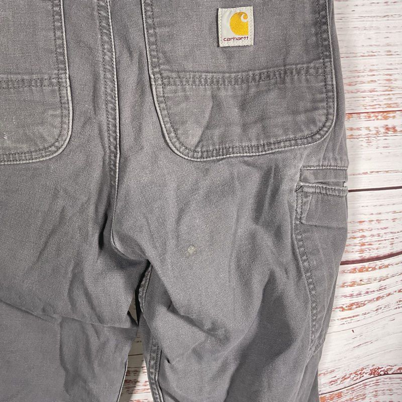 Carhartt Gray Relaxed Fit Denim Cargo Jeans Size 32x32