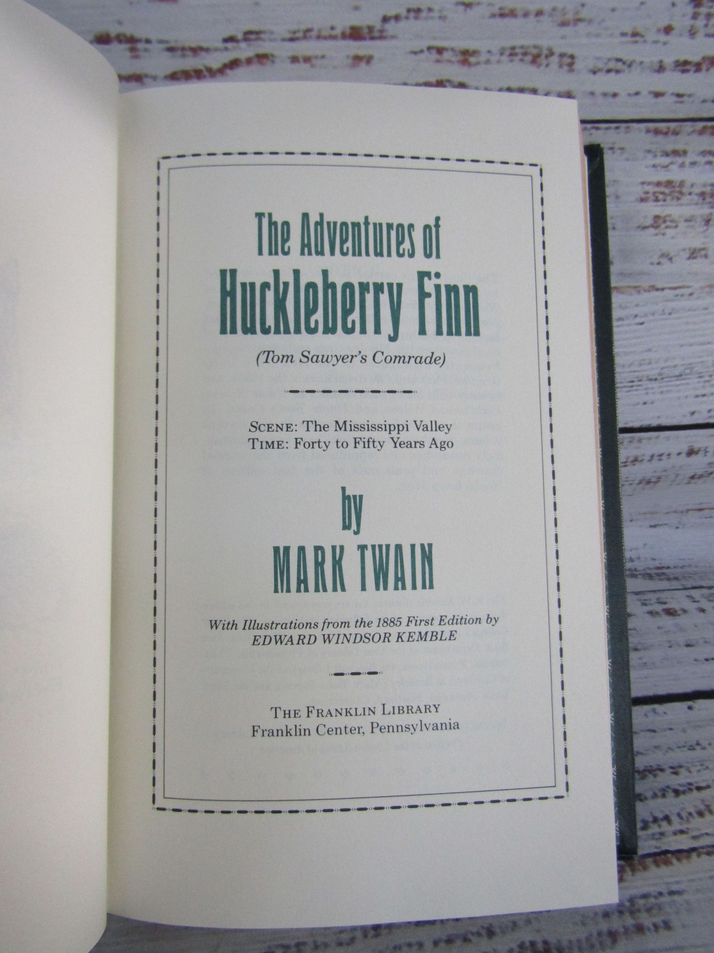 Franklin Library The Adventures of Huckleberry Finn by Mark Twain