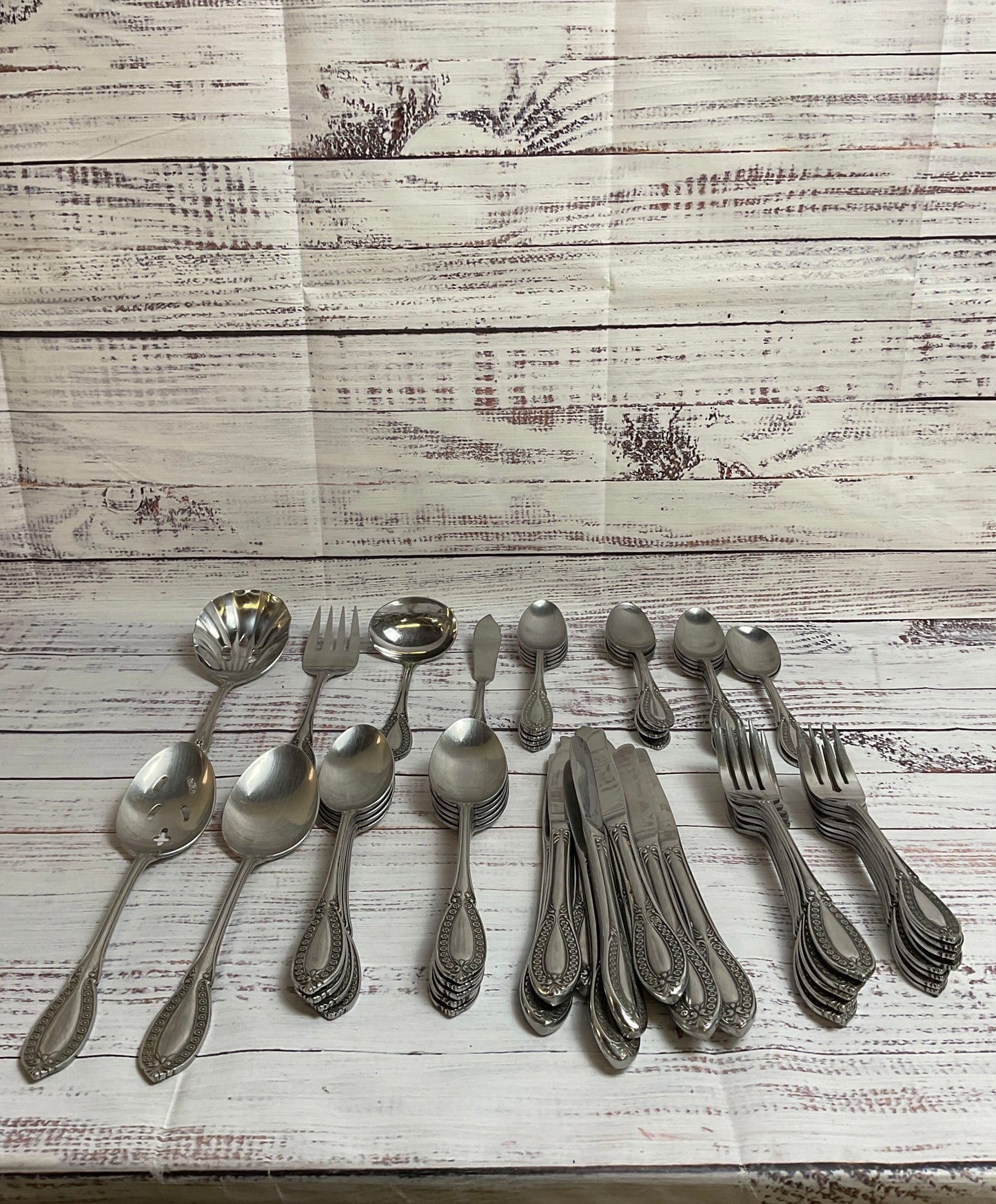 Orleans Silver Set Of 56 Silver Stainless Japan Flatware
