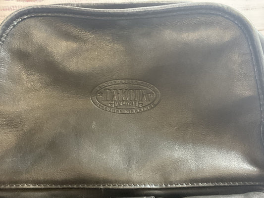 Dakota Tumi Black Leather Backpack