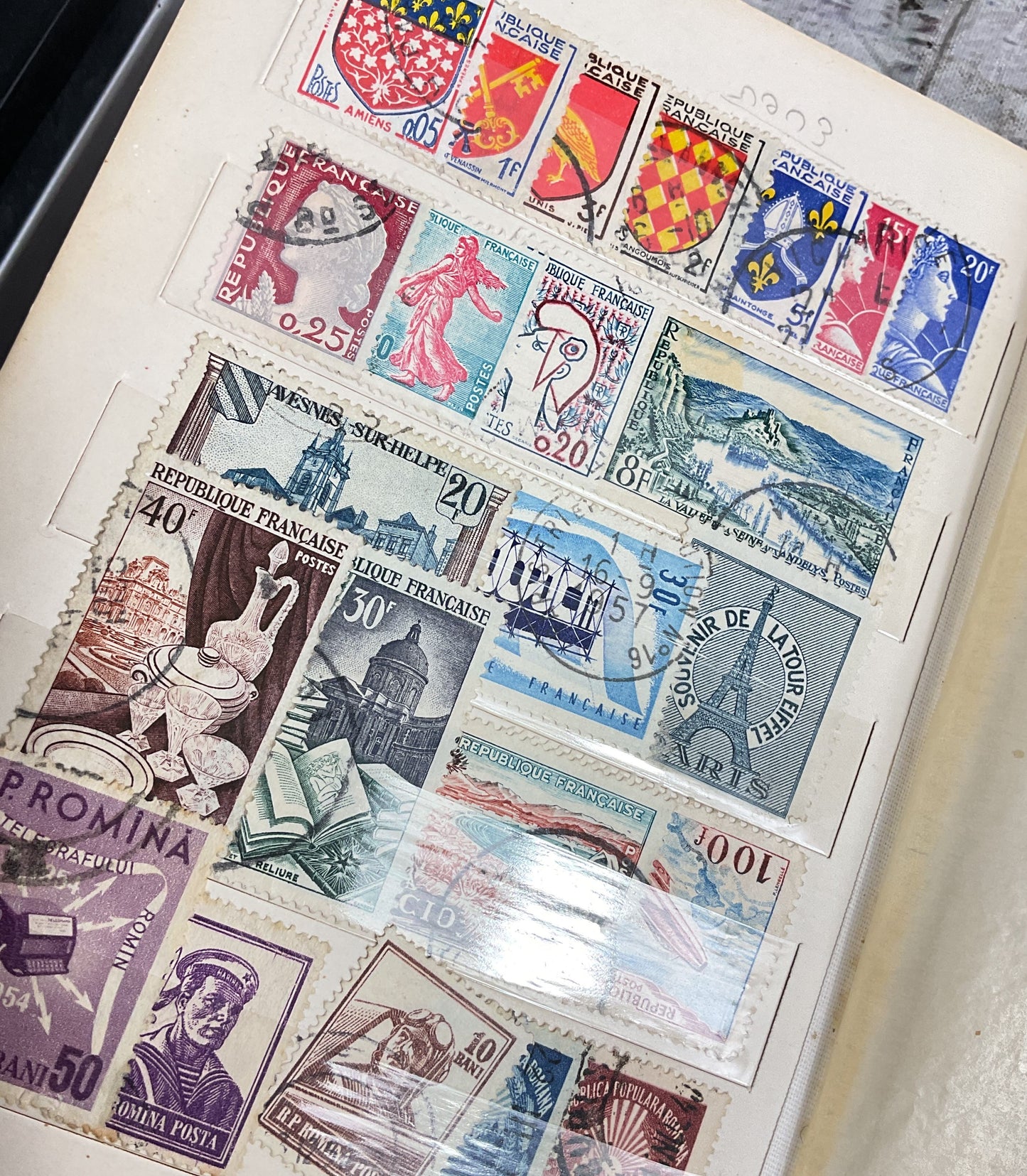 Collection of United States & International Lot of 3 Stamp Albums