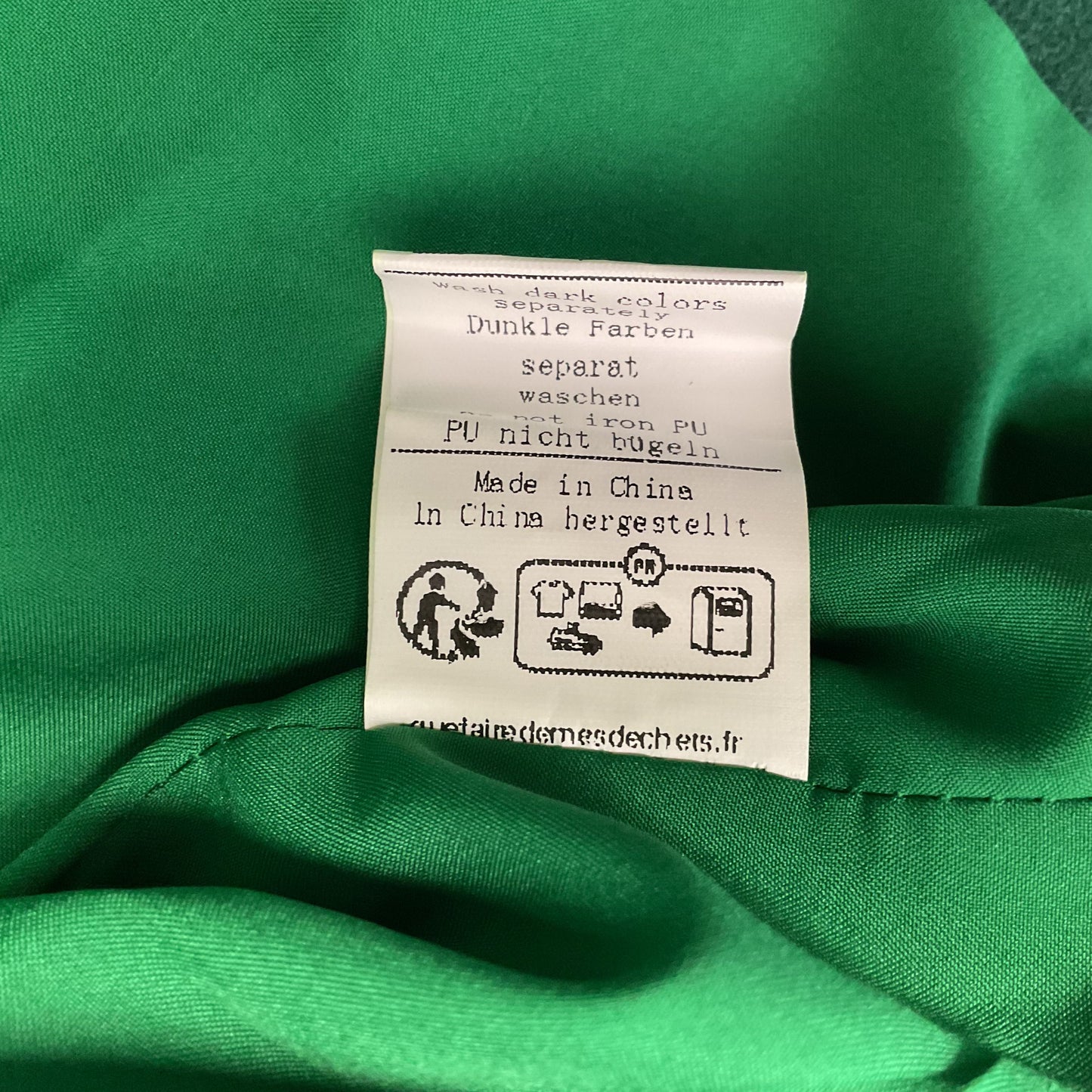 Grace Karin Green Polyester Wool Double Breasted Belted Coat - Size 10Y New