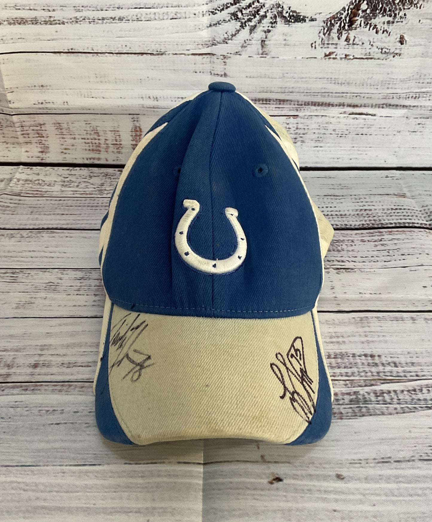 Indianapolis Colts Vintage Tarik Glenn Signed Baseball Cap Youth