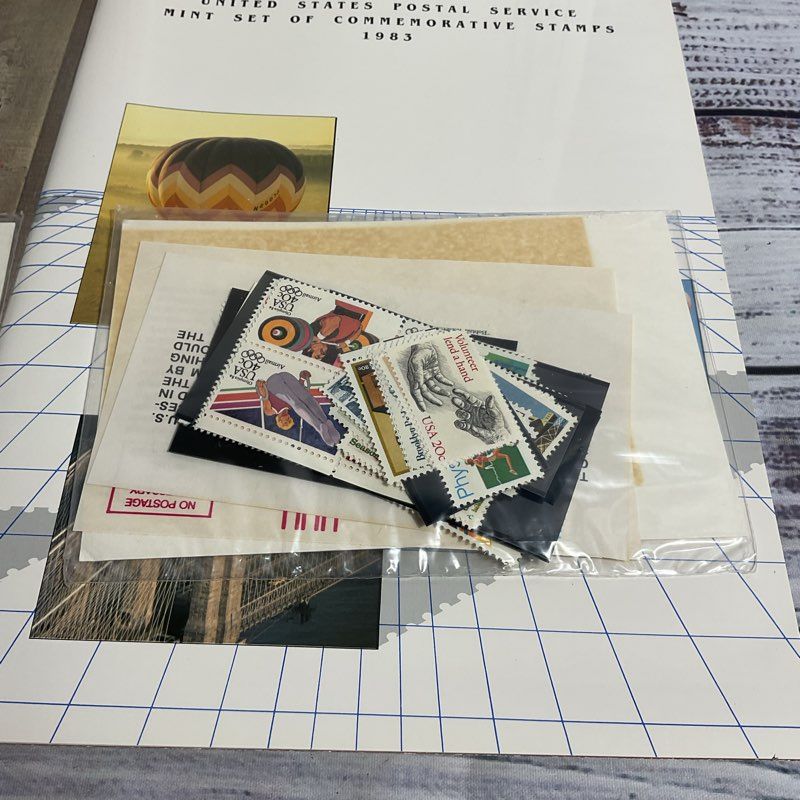 Vtg. 1983 84 Commemorative Mint Stamp Sets Partially Sealed
