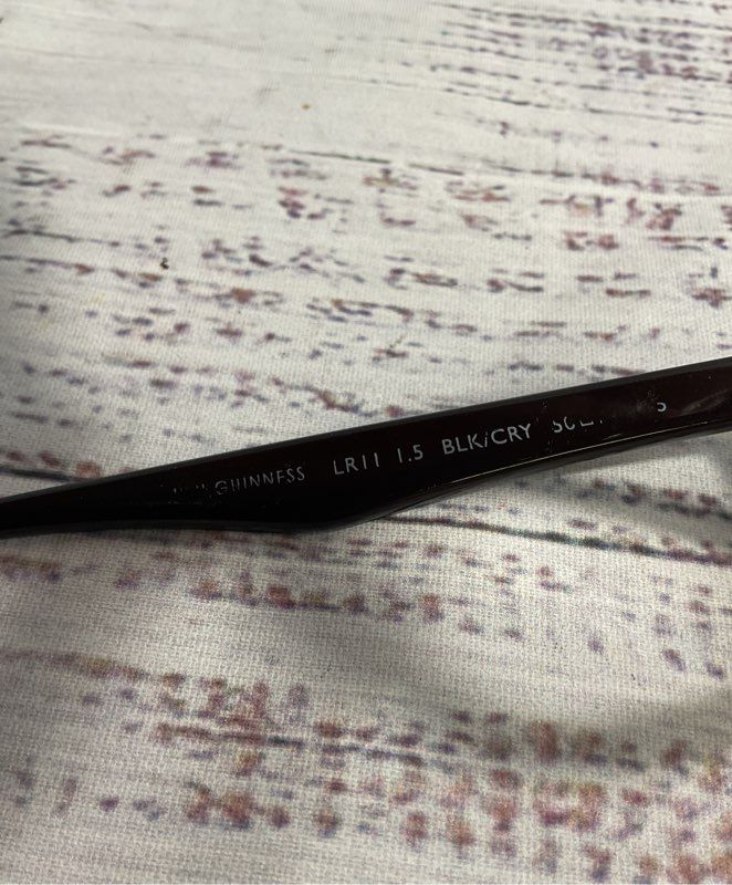 Lulu Guinness LRII 1.5 Black and Burgundy Eyeglasses Frames Only