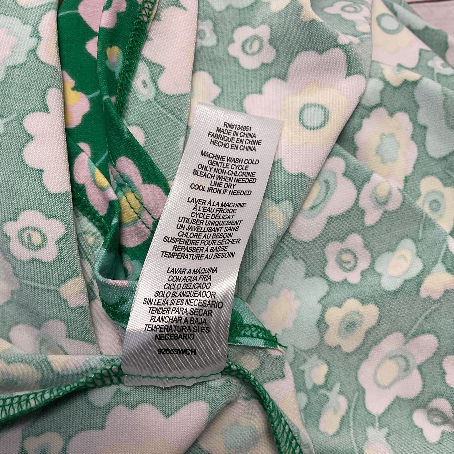 WAYF Jetset Cutout Knit Green Kelly Daisy Floral Print Dress - Size S New