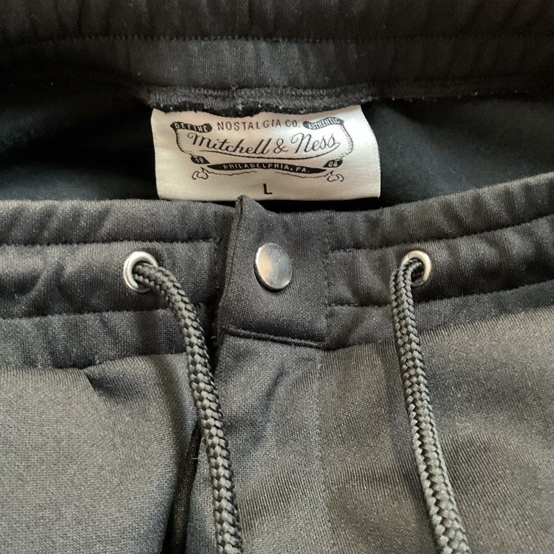 MITCHELL & NESS Jasper Knit Men's Black Jacket & Drawstring Pants- SZ L