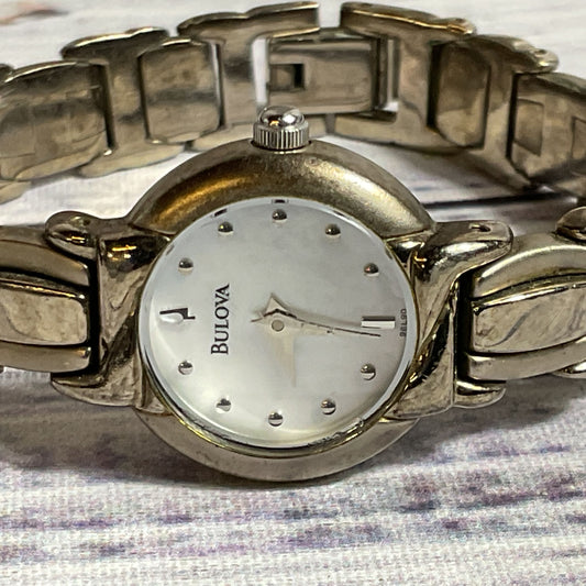 BULOVA C875370 Women's Silver Tone 6" Band Watch- NEEDS BATTERY