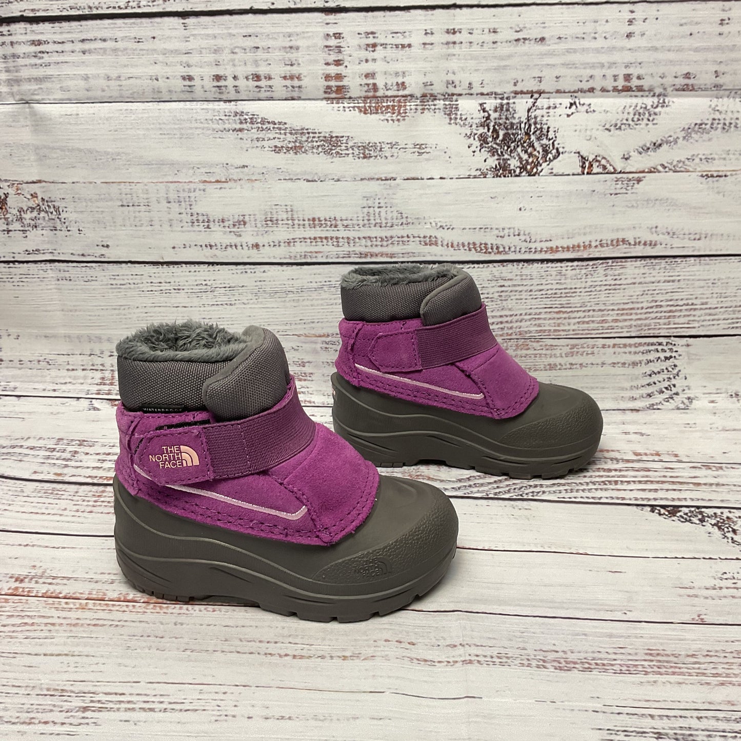 North Face Alpenglow Purple Waterproof Snow Boot Toddler Kids Size 8