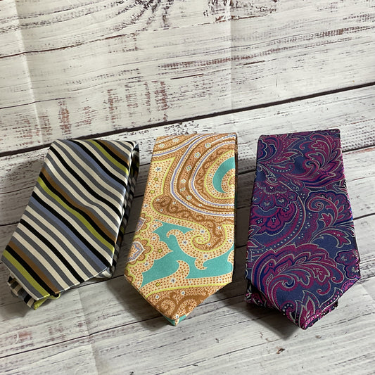 Set of 3 TED BAKER Paisley & Stripe Ties