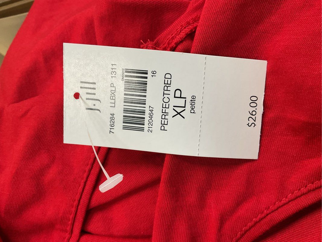NWT Women's J Jill Easy A-Line Tank Top Perfect Red Pima Blend Size XLP