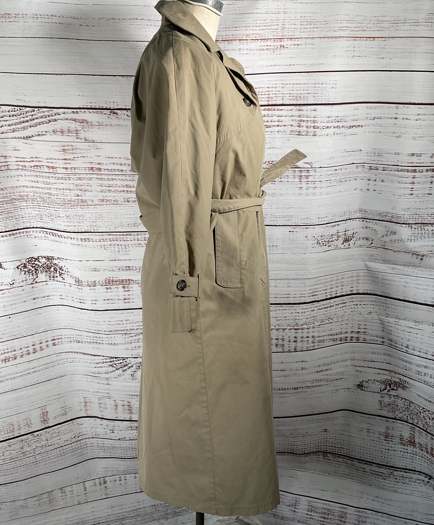 London Fog Vintage Tempo Europa Padded Trench Coat Beige 4P