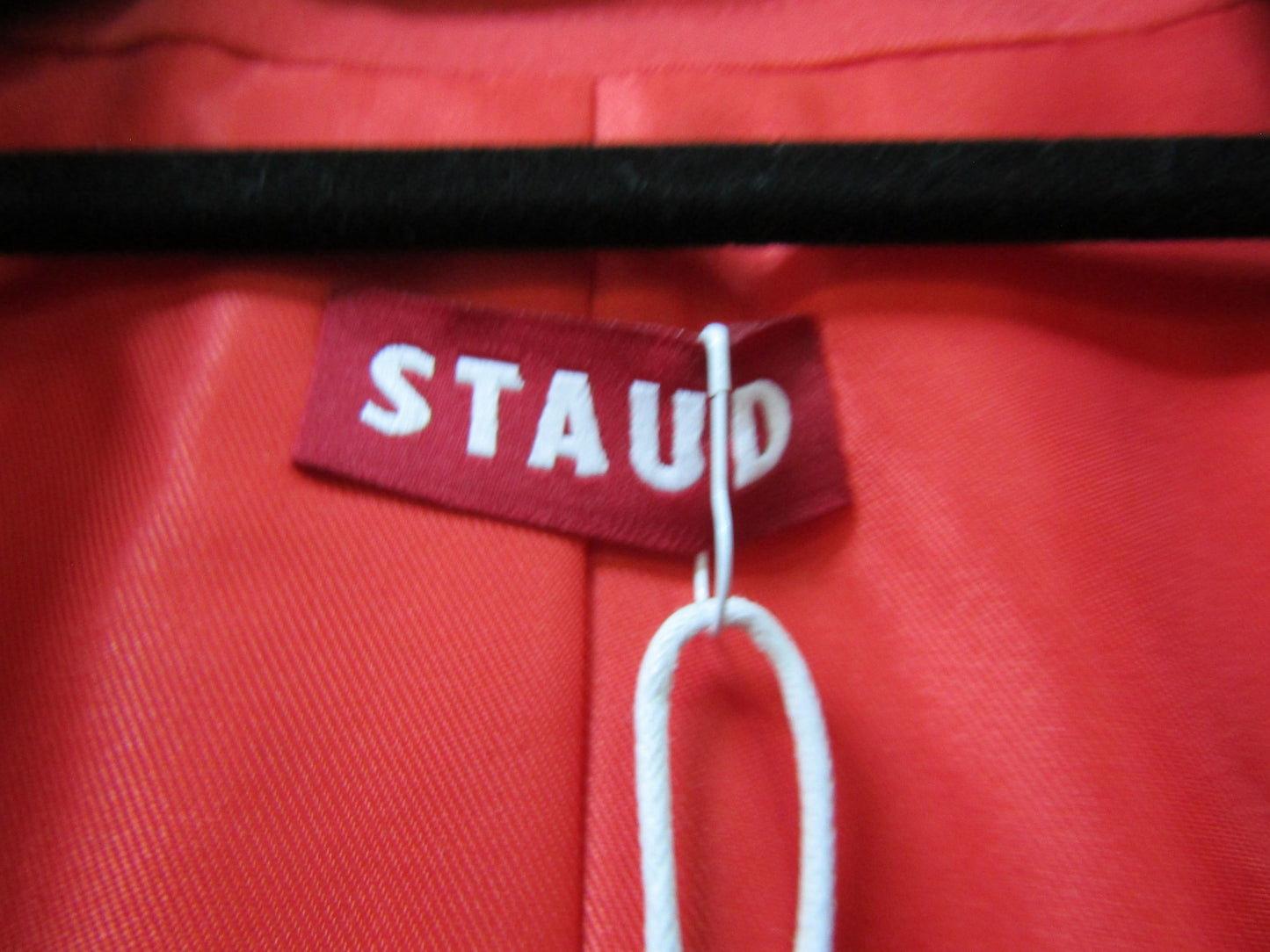 Staud Women's Red Polyester Blend Blazer Jacket Size 4