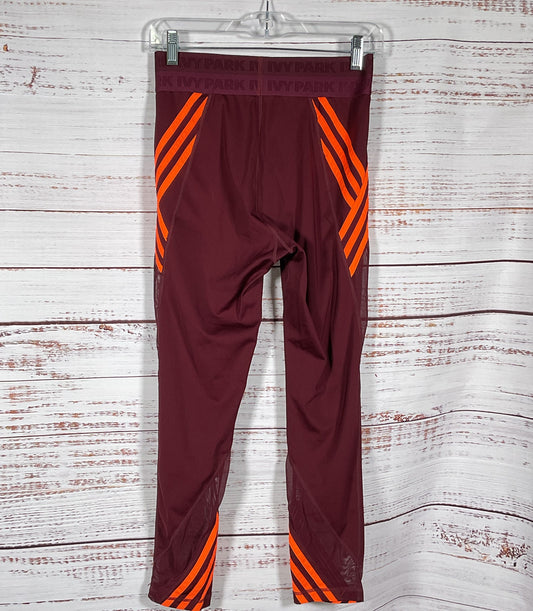 Adidas Ivy Park 7/8 Leggings Maroon Solar Orange M