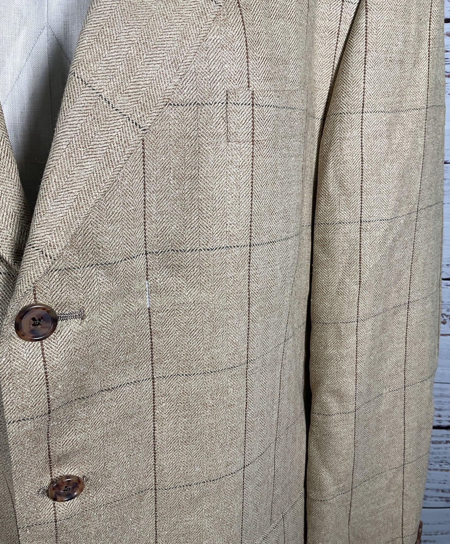 Tommy Hilfiger Vintage Windowpane Blazer Beige 48