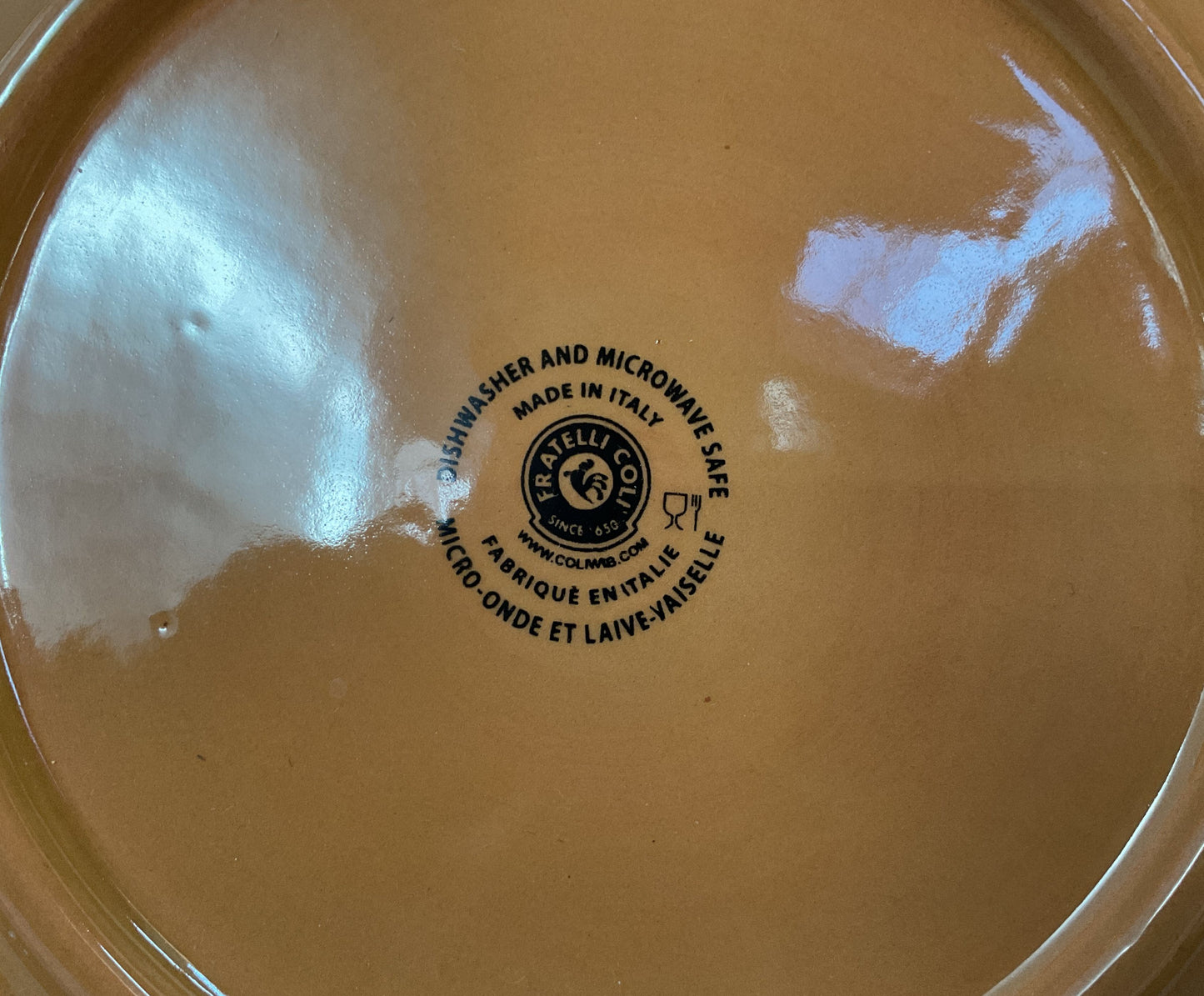 Fratelli Coli Brown Ceramic Serving Plate Made in Italy