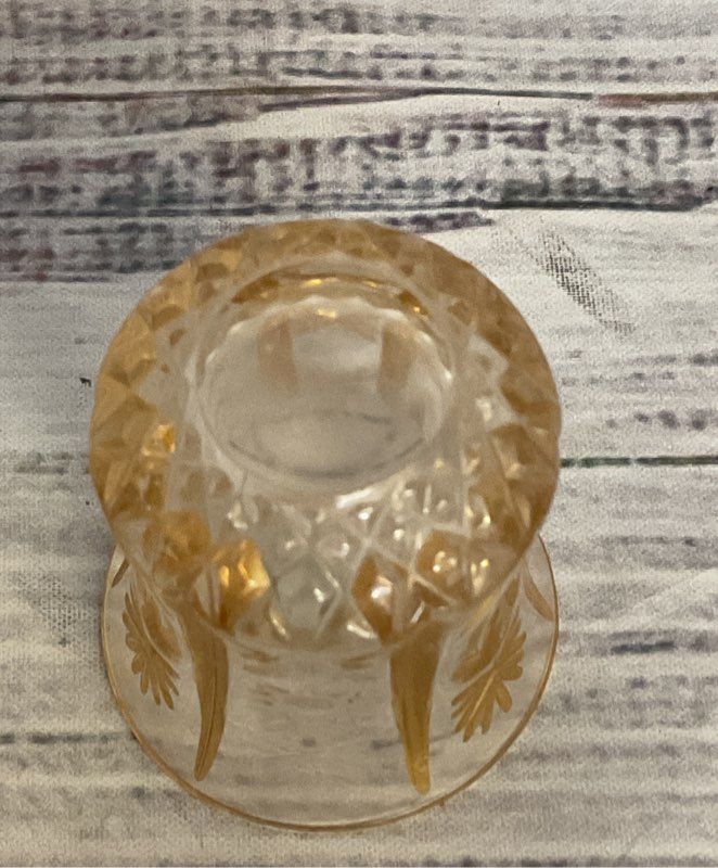 Vintage Gold Trim Tea Glasses Set of 6 Clear