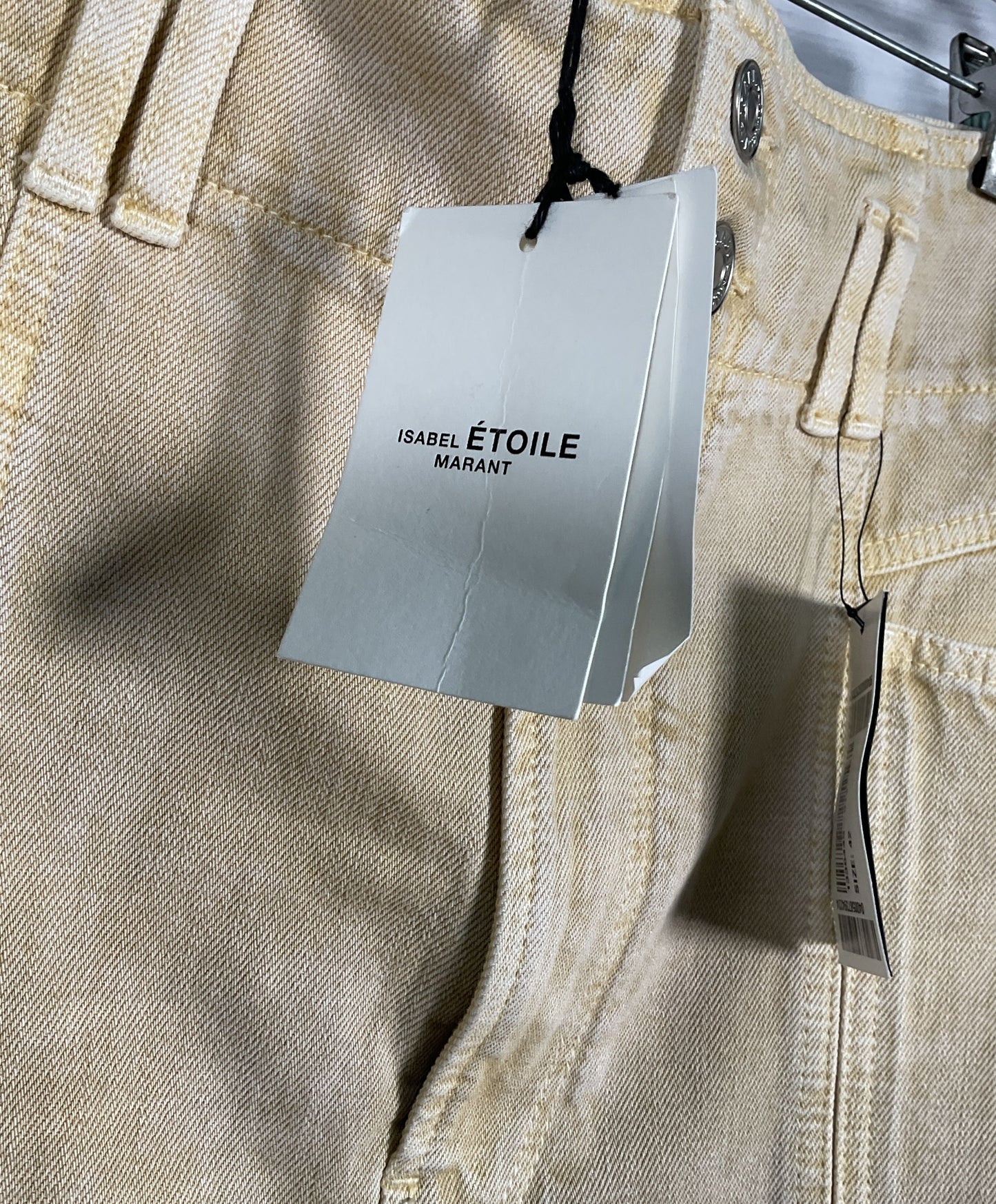Étoile Isabel Marant High-Rise Straight Leg Jeans Beige 42