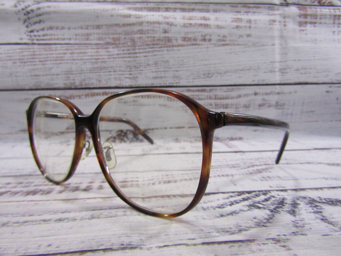 Vintage Revue Oversized Brown Havana Eyeglasses Frame Made in Italy