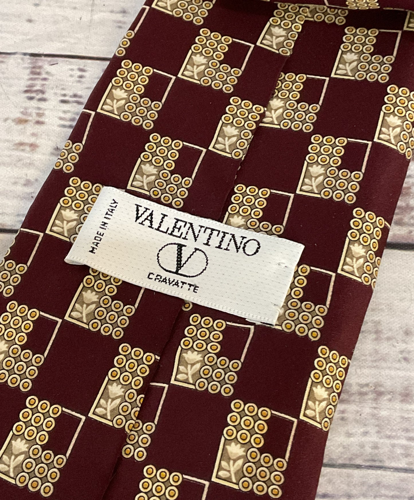 Valentino Square Pattern Tie Multicolor OS