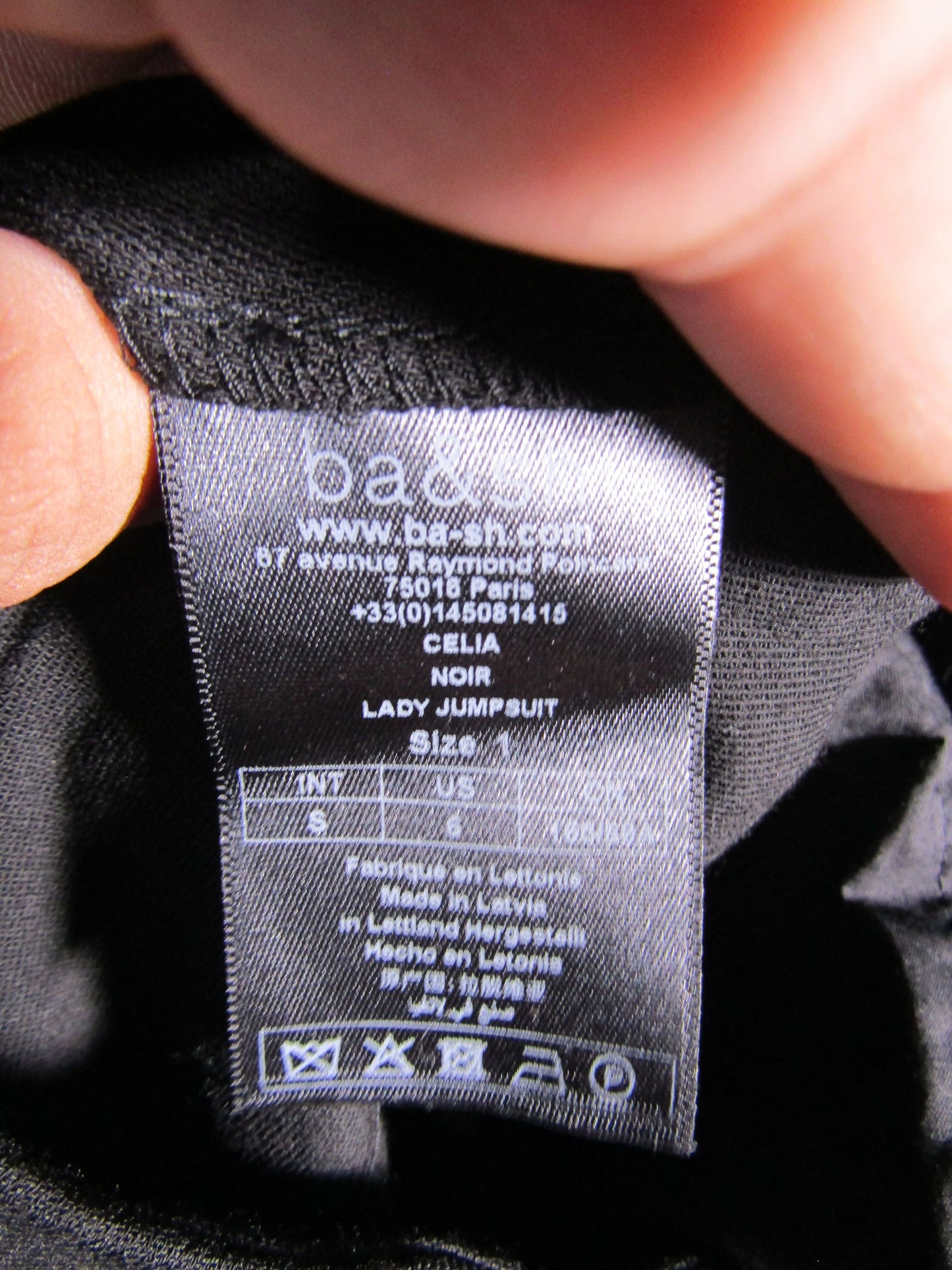 Ba&Sh Celia Women's Black Open Back Jumpsuit Size S