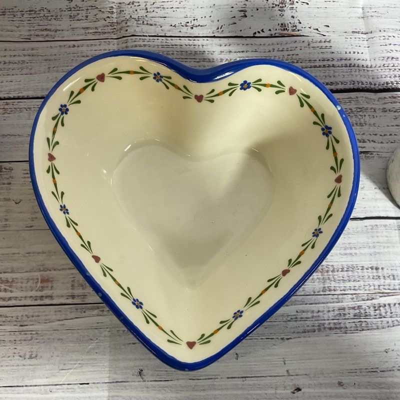 VTG JO-CHER Collectables 2 Heart Serving Bowls & Small Pitcher 7.5", 5.5", 6.25"