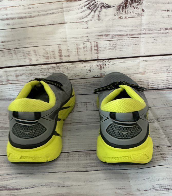 Men's Hoka One One Clifton 2 Running Shoe Gray & Lime Green Size 13
