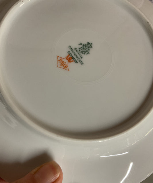 Tirschenreuth Bavaria Germany White Porcelain 6 Salad Plates 7.5"