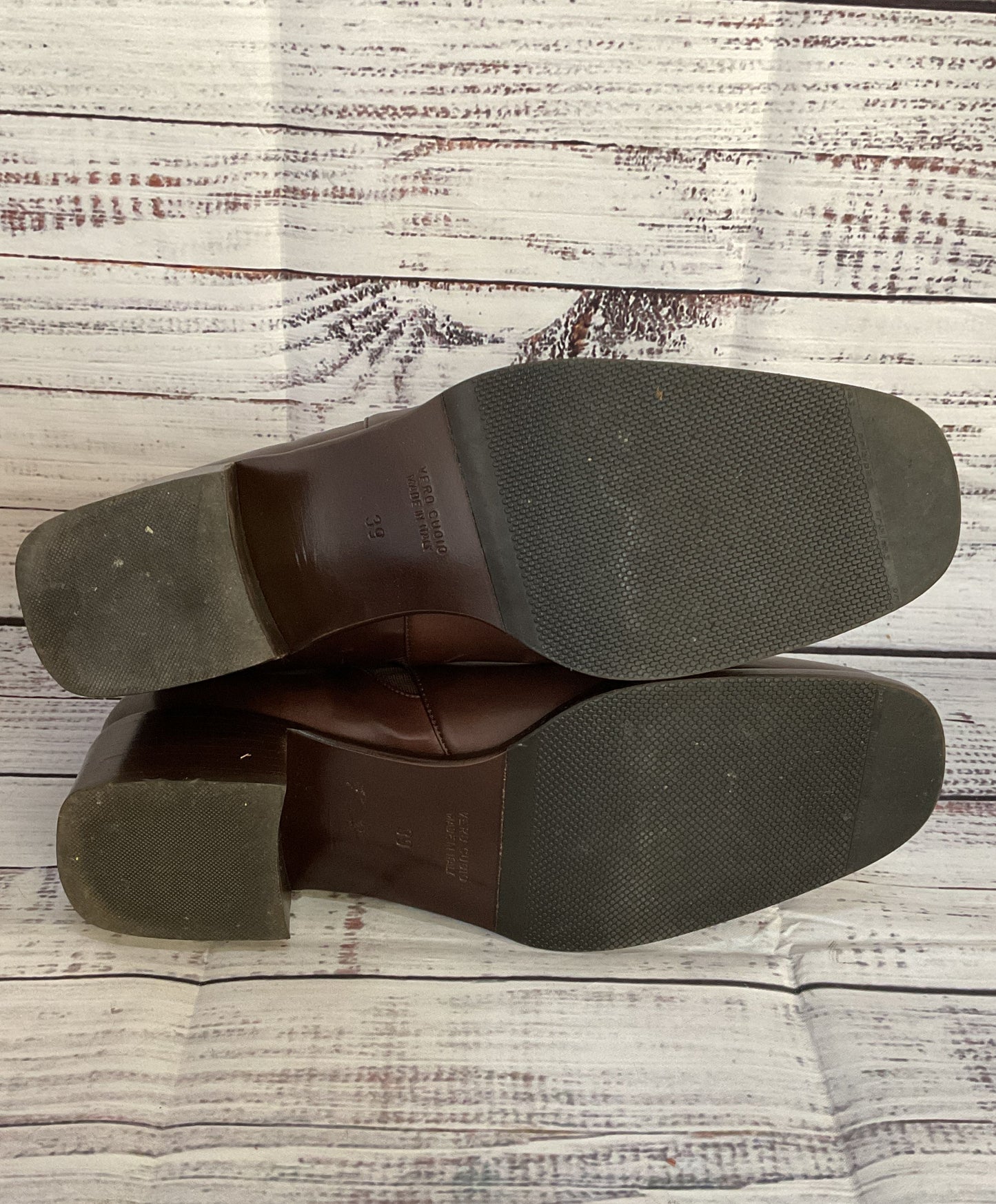 Francois Pinet Leather Buckle Boots Brown 8.5
