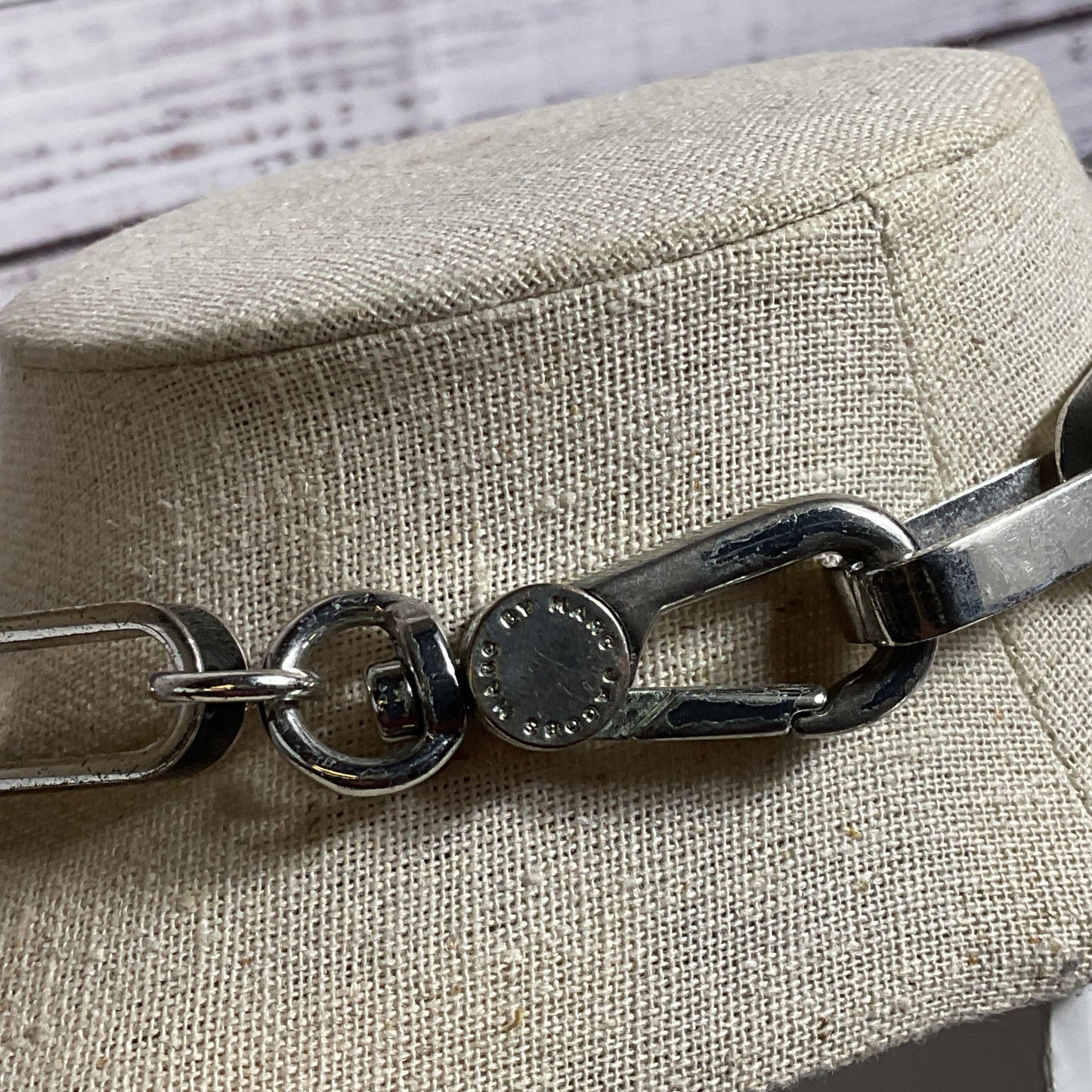 MARC JACOBS Gold Tone & Black Enamel Link Necklace- 19"
