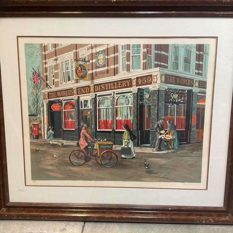 Bruce Bomberger Worlds End Distillery Pub Print Signed 16/50 Large Artwork Local