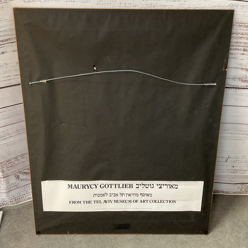After MAURYCY GOTTLIEB "Jews Praying in Synagogue Yom Kippur" Print