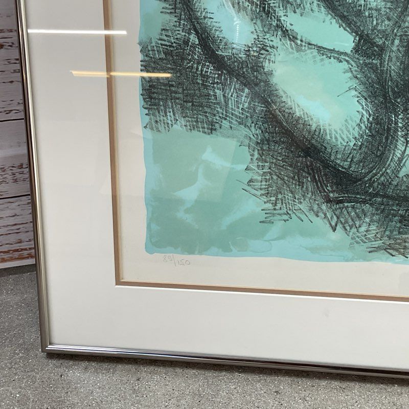 VTG. "Children's Joy" Lithograph Print Signed by Chaim Gross 89/150, Framed