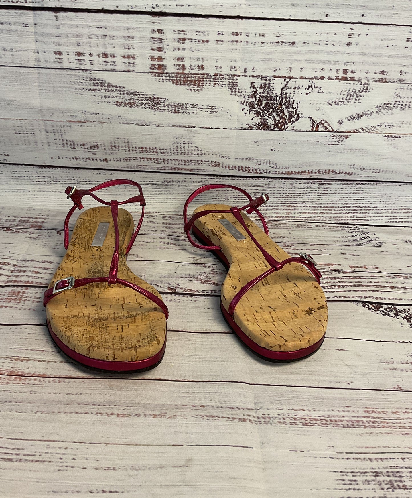 Women's Casadei Red/Wine Strappy Sandal Flats Size 6