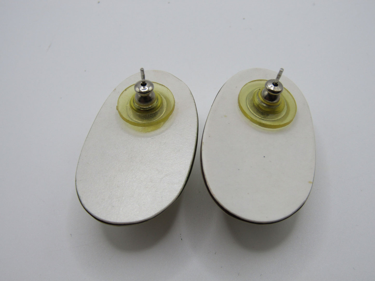 Mother of Pearl Oval Dome Stud Earrings