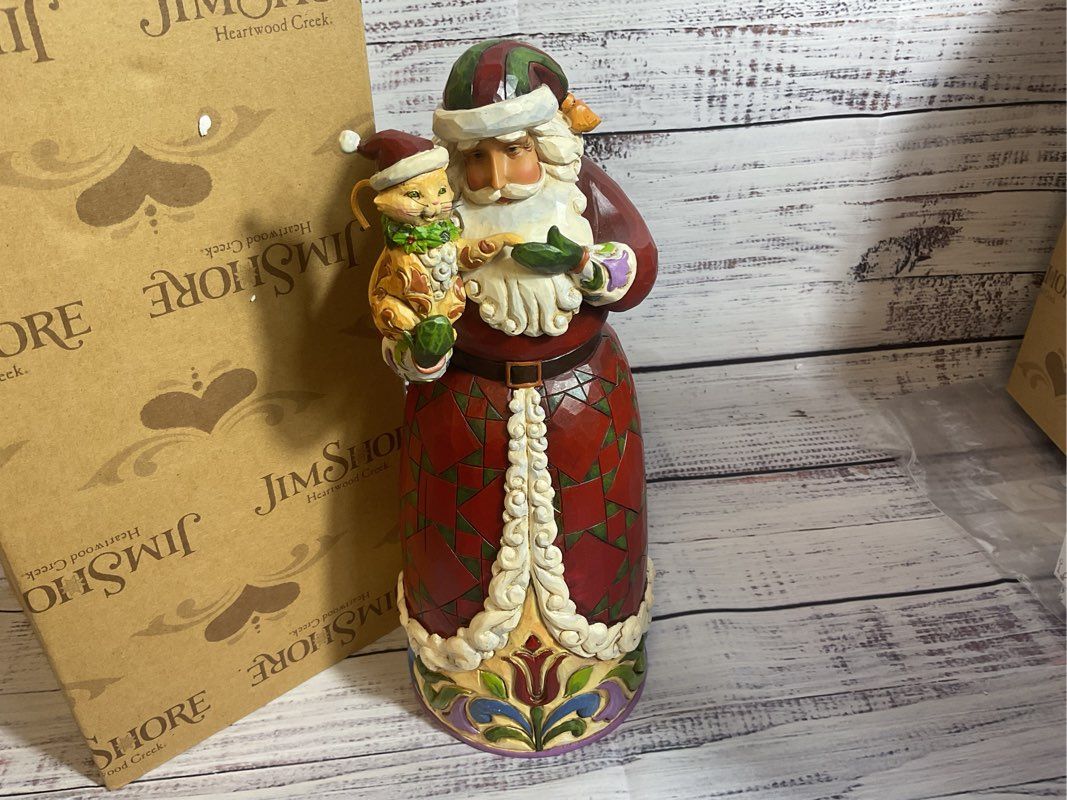VTG. JIM SHORE "Purrfect Noel" Christmas Decor Figurine